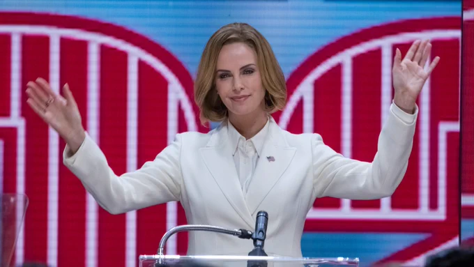 Charlize Theron in Long Shot (2019).