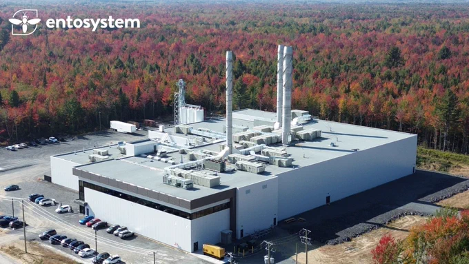 A view of a large factory. 