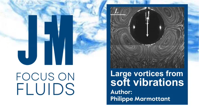 Journal of Fluid Mechanics: Focus on Fluids, Large vortices from soft vibrations by author Philippe Marmottant