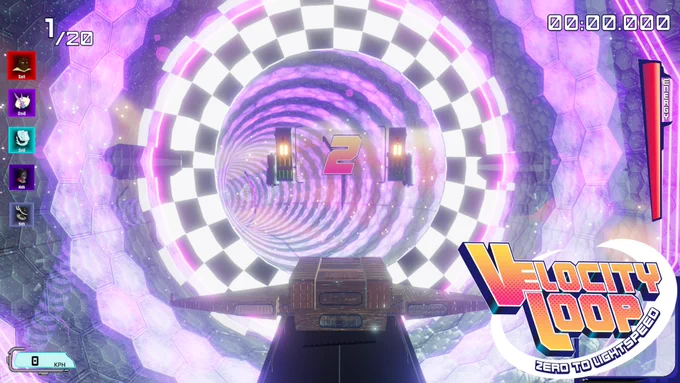 Velocity Loop, Zero to Lightspeed, in game screenshot of start of the race.