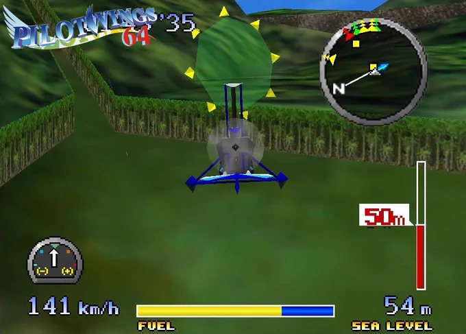 Pilotwings 64 on the n64, in game screenshot