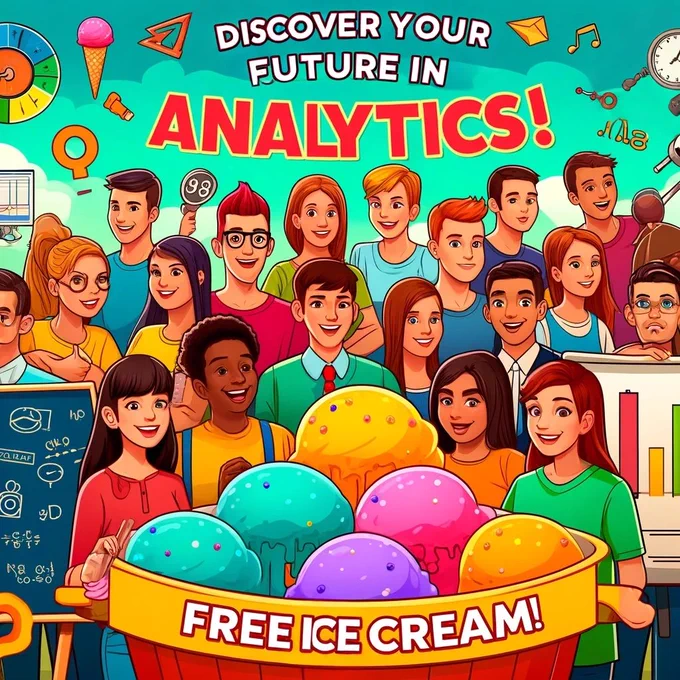 Discover your future in Analytics! Free ice cream. 