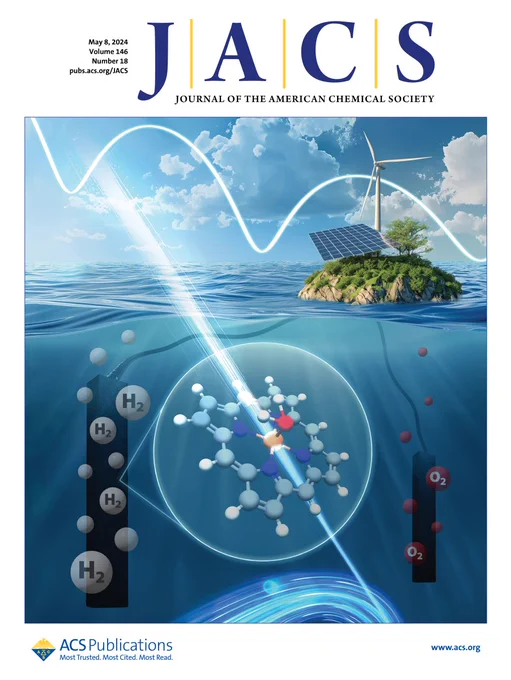 JACS Front Cover Volume 146, Issue 18
Image depicting the article "Applying Nuclear Forward Scattering as In Situ and Operando Tool for the Characterization of FeN4 Moieties in the Hydrogen Evolution Reaction"