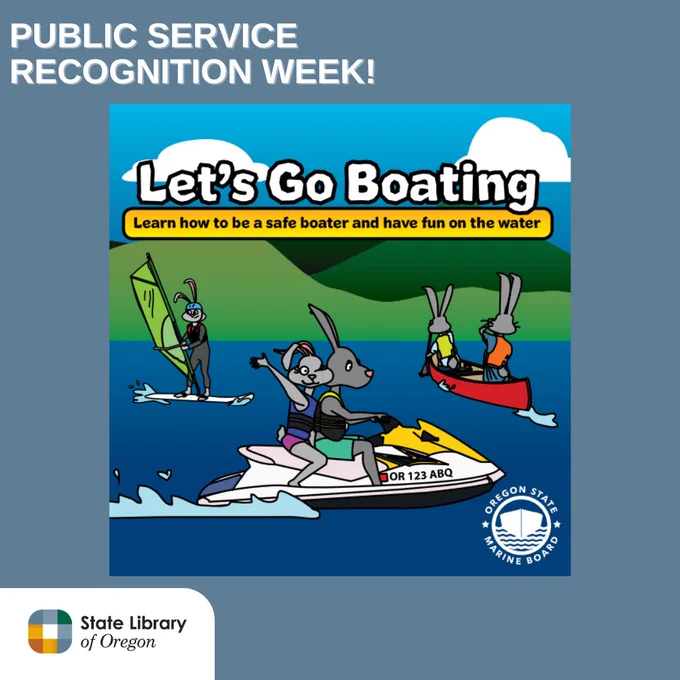Cover of "Lets Go Boating" featuring cartoon rabbits taking part in water sports