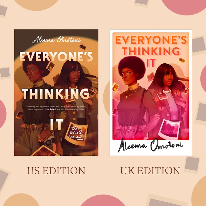 US and UK Covers of EVERYONE'S THINKING IT by Aleema Omotoni