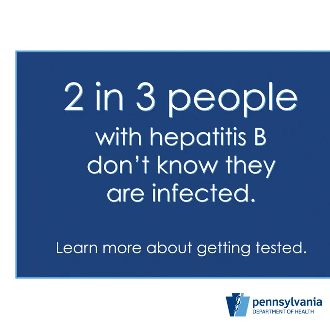2 in 3 people with hepatitis B don't know they are infected. Learn more about getting tested.