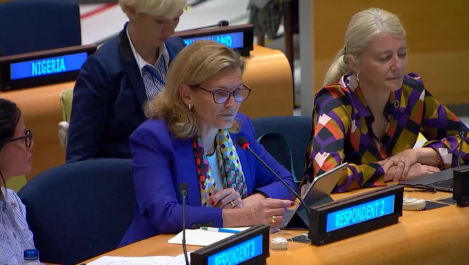 ITU SG speaking at the STI Forum session titled " Advancing Sustainable Development with women centered Science and Technology solutions" 
