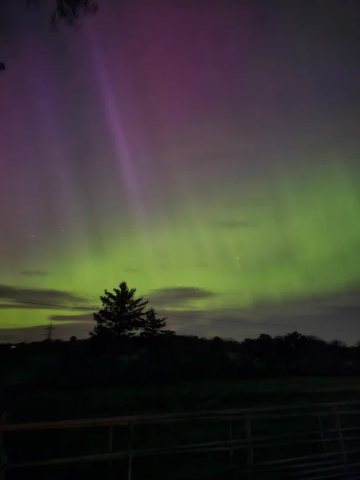 A photo of the northern lights last night, taken by @PJPolarBear1 in Carrickfergus Co Antrim 