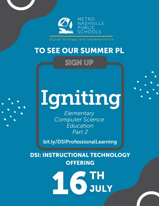 Igniting Elementary Computer Science
Professional Learning