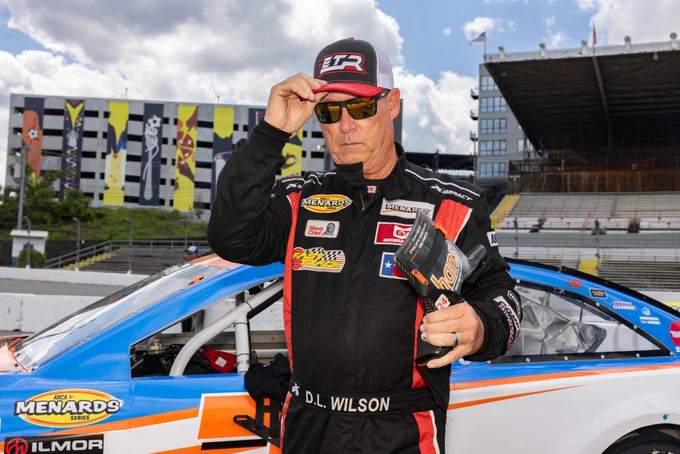 D.L. Wilson, driver of the No. 39 Heart O’ Texas Speedway/ETR Toyota, at Nashville Fairgrounds Speedway on May 11, 2024.