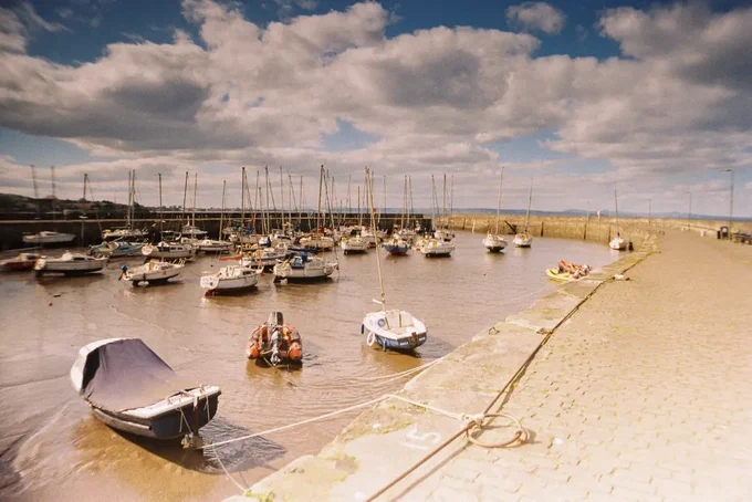 Colour photograph of Fisherrow Harbour 