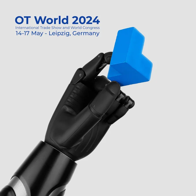 Aether Biomedical team and Zeus bionic hand at OTWorld 2024
