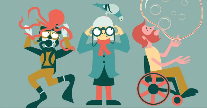 National Science Week characters