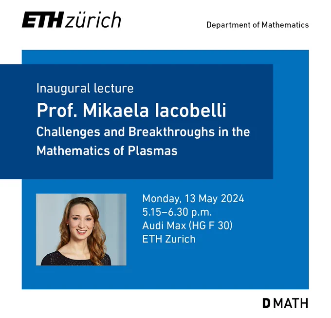 Inaugural lecture, Mikaela Iacobelli, ETH Zurich, 13.5.2024