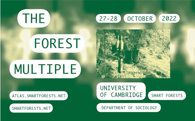 The Forest Multiple symposium poster showing the event title, date, and location.