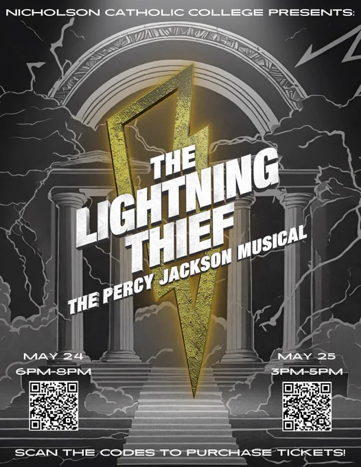 The Lightning Thief the Percy Jackson musical poster.