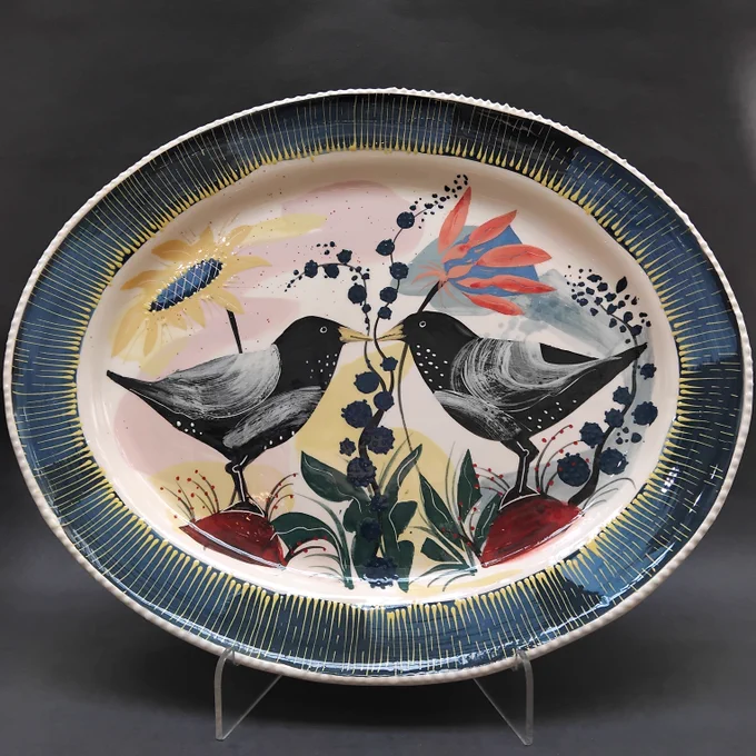 Plate with Birds by Irena Sibrijns, £375