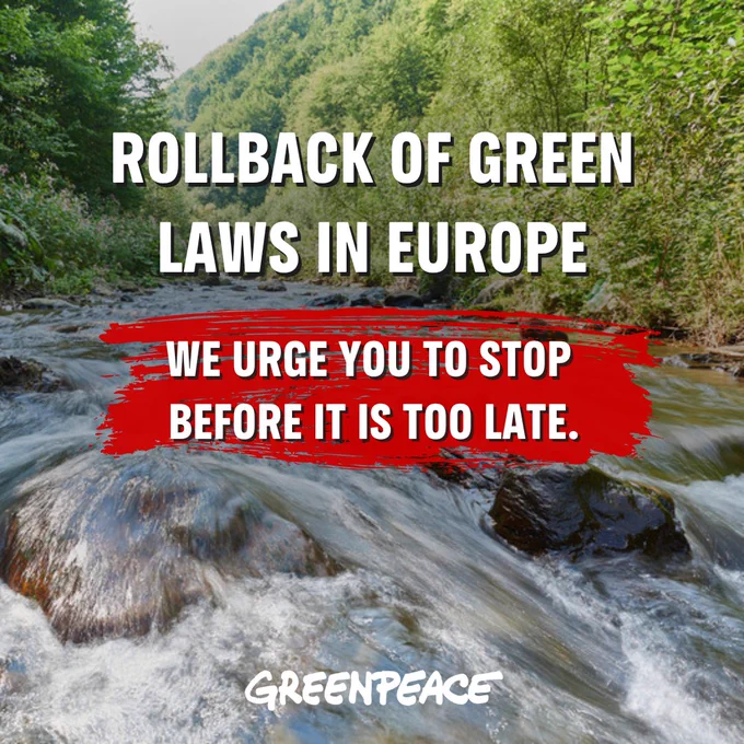 Rollback of green laws in Europe. We urge you to stop before it is too late. With only a month to go until European elections, over 140 civil society organisations are raising the alarm in a new open letter about a broad attack on many of the EU’s flagship green measures and commitments.