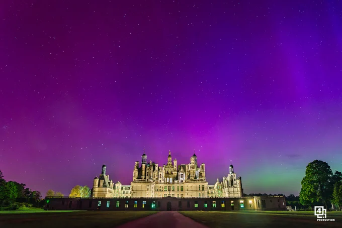 Aurores boréales du 11 mai 2024 à Chambord.