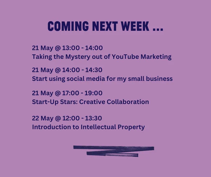 Free online webinars coming next week