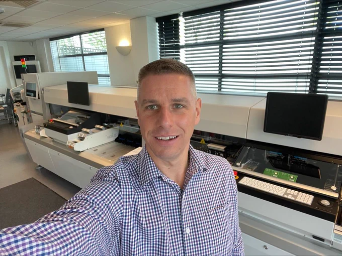 Jon visited the UK site of Mycronic, who manufacture large scale machinery for electronics assembly work, where electronics components are placed onto printed circuit boards in electronics projects.