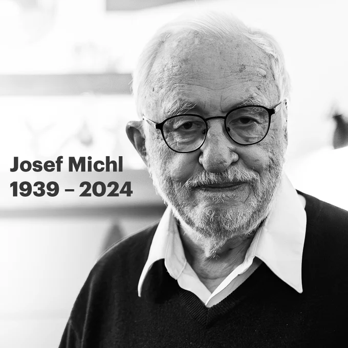 Photo of Prof. Josef Michl, Ph.D. (12 March 1939 in Prague – 13 May 2024 in Prague), dated December 2023.