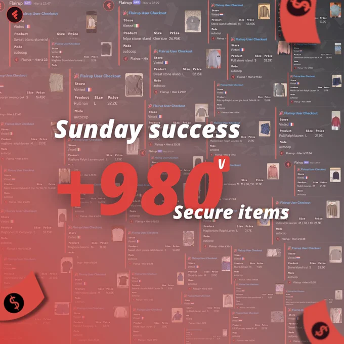 The successes of the vinted bot this Sunday