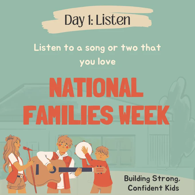 national families week challenge day 1 - listen to a song or two that you love
