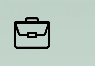 Symbol Aktentasche auf mintgrünem Hintergrund