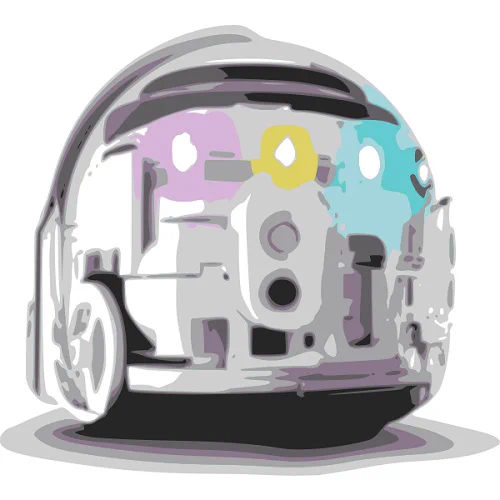 Image of an Ozobot, a tiny robot for coding