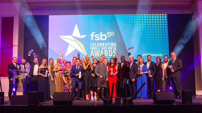 All FSB award winners 2024 on stage at The Winter Gardens in Blackpool