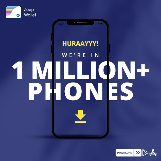 From humble beginnings to 1M  downloads 🥳 We’re eternally grateful for your love and unwavering support. Here’s to more milestones ahead 🥂

#ZoopWallet #teamsuccess #gratitude #achievement #goalachieved✔️ #downloadapp #safetyfirst #digitalwallet #privacy #1million #milestones
