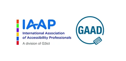 IAAP and GAAD Logos on white background