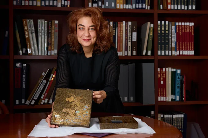 Curator Monika Bincsik (b. Hungary) photographed by Peter Hurley for the Vilcek Foundation at The Metropolitan Museum of Art. 