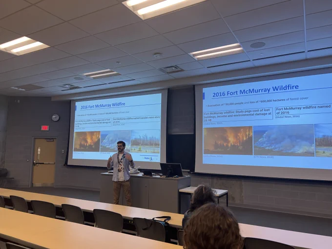 Tim Shardlow presenting research