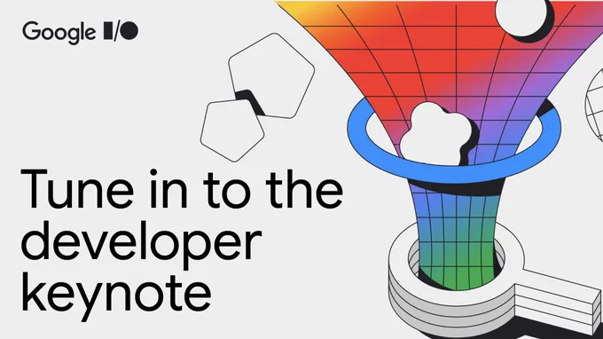 Text reads, "Tune in to the developer keynote"