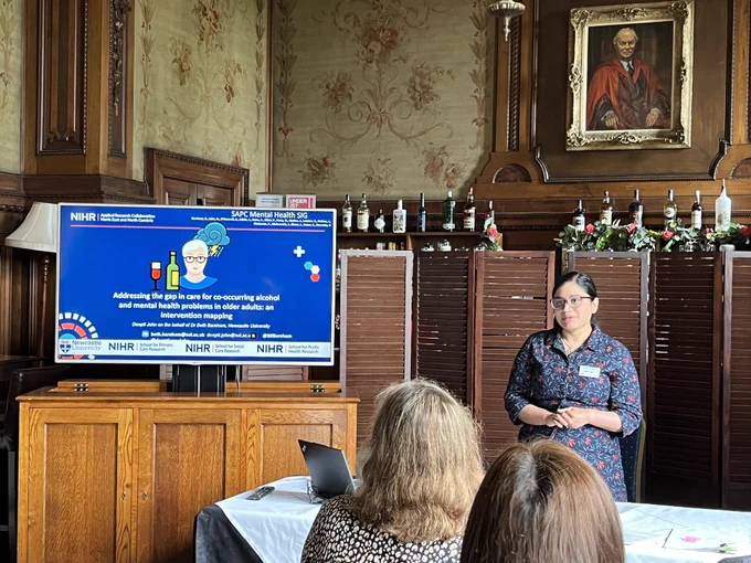 A final parallel session of the morning was presented by Deepti John for ‘addressing the gap in care for co-occurring alcohol & mental health problems in older adults: an intervention mapping’