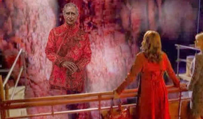 the Blessing from Miracle Day with the hideous new royal portrait of King Charles edited onto it