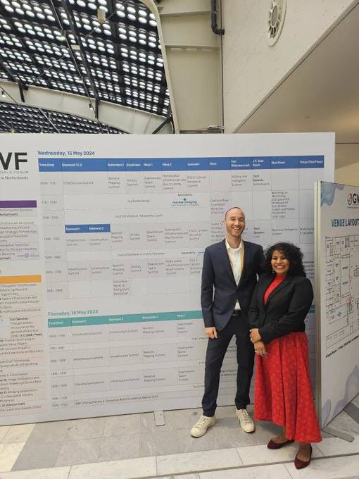 Alexander Epp and Dr. Gopika Suresh of Marble Imaging at the Geospatial World Forum 2024 in Rotterdam