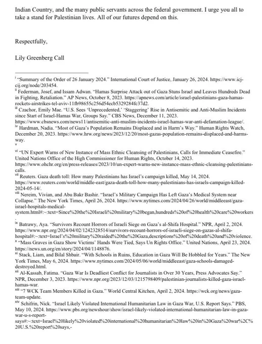 I am terrified by rising antisemitism around the world. And yet I am certain that the answer to this is not to collectively punish millions of innocent Palestinians through displacement, famine, and ethnic cleansing. 

Israel’s ongoing offensive against Palestinians does not keep Jewish people safe — in Israel nor in the United States. What I have learned from my Jewish tradition is that every life is precious. That we are obligated to stand up for those facing violence and oppression, & to question authority in the face of injustice. 

Israel has killed over 35,000 people in Gaza, including 15,000 children. The Israeli military has bombed medical infrastructure, besieged a hospital, left mass graves behind, destroyed every university in Gaza, targeted journalists & aid workers, and committed many, many inexcusable atrocities. These are all violations of international law, none of which would be possible without American weapons, & none of which have been condemned by President Biden.