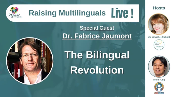 Setting up a quality bilingual education program is not as easy as it seems, and requires a level of dedication that only comes with total conviction. One pro who has been involved in the creation of multiple bilingual/multilingual programs for many decades is Dr. Fabrice Jaumont.

In this interview, Dr. Jaumont will walk us through why's, what's, and the how's of integrating bilingualism/multilingualism into the education system in order for our next generation of global citizens to thrive in the ever-connected world of tomorrow.

Please join our conversation on Tuesday 21May 2024 at 13:00 New York / 18:00 London / 19:00 Paris
on Facebook, YouTube and/or LinkedIn! 

Ute (@Ute's International Lounge)
Tetsu (@AskTetsu)
Feedback: https://bit.ly/RML-Feedback

*****
Fabrice Jaumont is a scholar-practitioner, award-winning author, non-profit leader, and education advisor based in New York. He currently serves as Education Attaché for the Embassy of France to the United States.