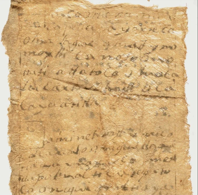 A page of manuscript written in Nahuatl.
