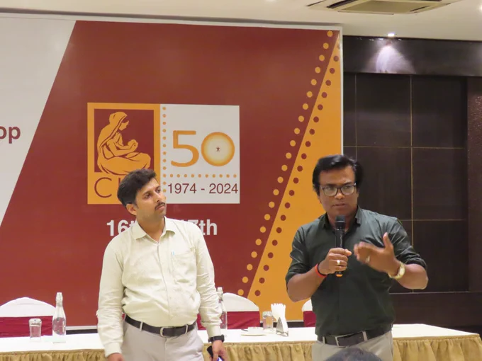 Sujoy Roy leading a discussion on critical public health issues in West Bengal, including drowning prevention and Respectful Maternity Care (RMC).  #InternationalWaterSafetyDay #RMC