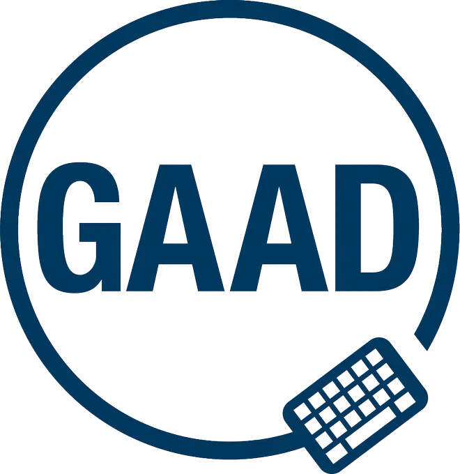 Global Accessibility Awareness Day logo in navy blue