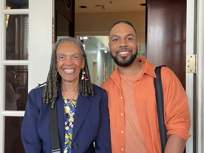 Professor Emerita Bonnie Thornton Dill and AMST doctoral student Devon Betts