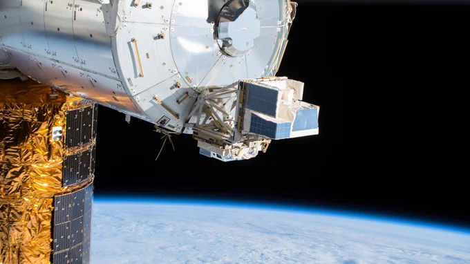 iss057e055409 (10/19/2018) - View of the Atmosphere-Space Interactions Monitor (ASIM) and the High Definition Earth Viewing (HDEV) payloads installed on the Columbus External Payload Facility (Columbus-EPF). 