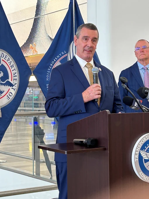 TSA Administrator Pekoske at a podium.