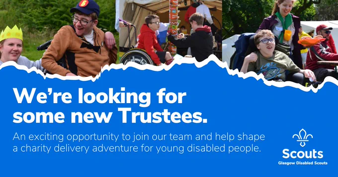 Graphic which reads "We're looking for some new Trustees". 