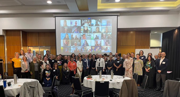 Group photo of attendees of the national syphilis roundtable.