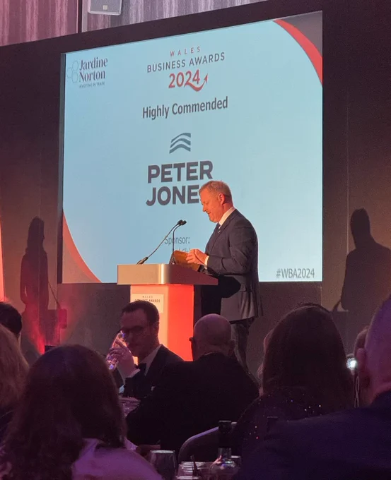 Peter Jones ILG at the Wales Business Awards 2024